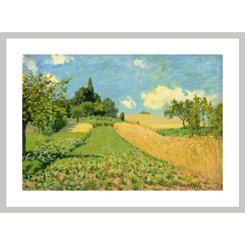 Le champ de maïs (près d'Argenteuil) par Alfred Sisley, impression giclée encadrée, H 30,6 po x l 41,5 po