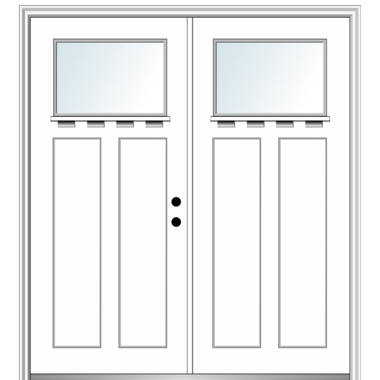 Door Destination 80'' Paneled Fiberglass Front Entry Doors & Reviews