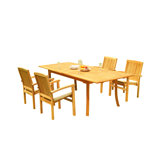 Wave Outdoor 11 - Piece Teak Dining Set