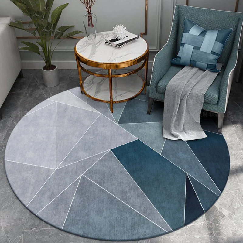 Tapis de chaise VIKama, Bleu, H 0,5 po x l 31,5 po x P 31,5 po