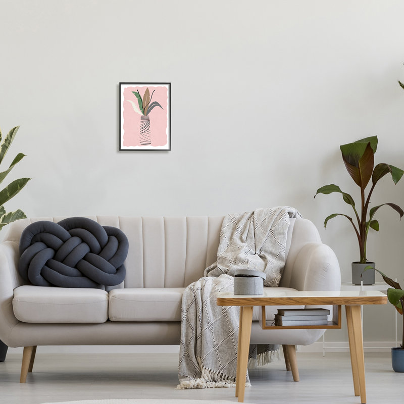 «Tropical Calathea Vines», art abstrait moderne sur toile tendue par Daniela Santiago, H 16 po x l 20 po