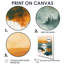 Décoration murale orange forêt verte sauvage au coucher du soleil I - forêt-387464036-387464038