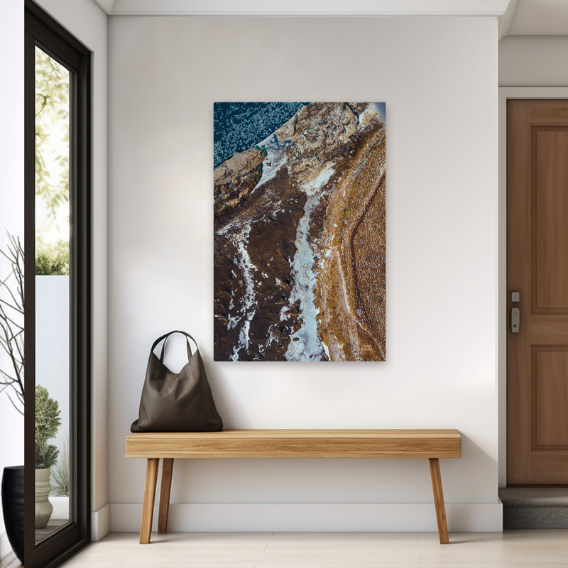 Islande vue du dessus II, H 60 po x l 40 po