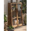 Présentoir 47,44 "en bois massif brun standard et armoires en porcelaine