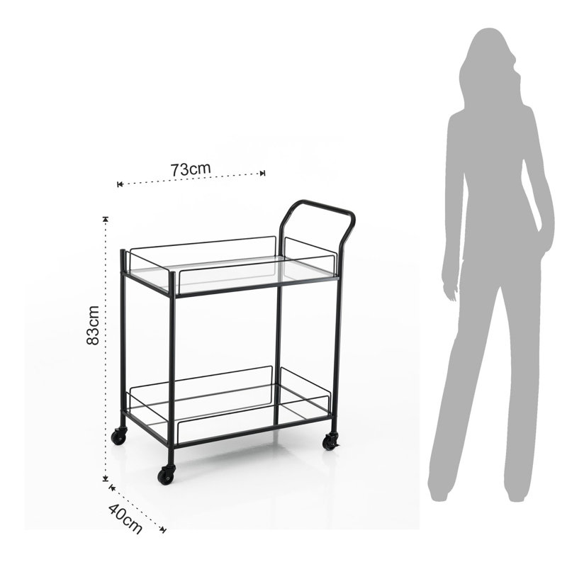Tanzanite Metal Bar Cart