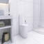 Toilette allongée une pièce - blanc