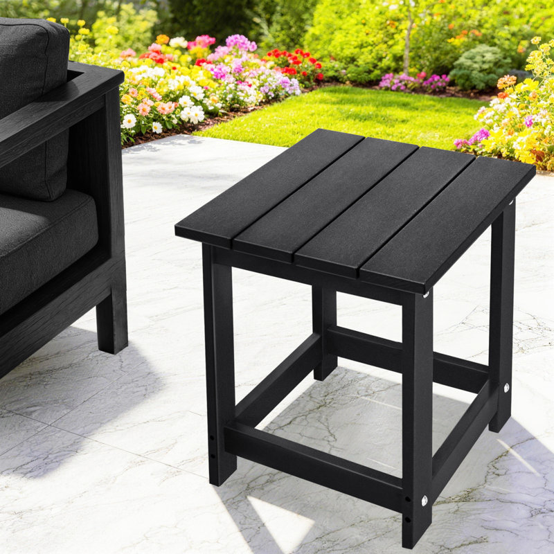 Table d'appoint extérieure Denarrius Adirondack, table de patio en PEHD facile d'entretien et résistante aux intempéries