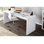 Bureau blanc à haute brillance Bronislava - Design épuré