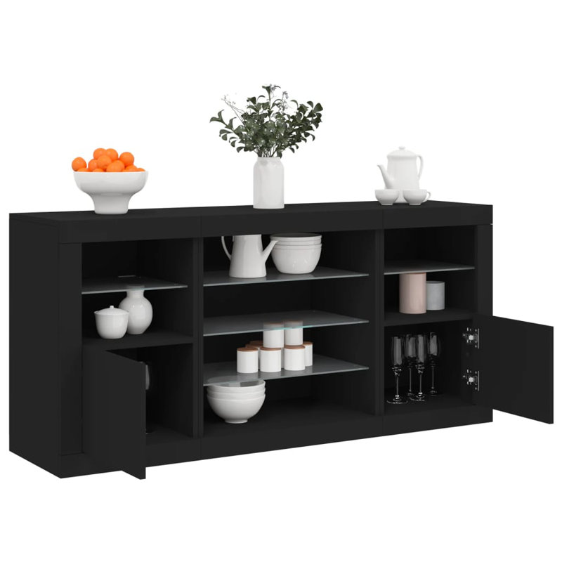 Azzie 142.5cm Sideboard, Black