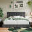 Deyani Storage Platform Bed with 4 Drawers and Adjustable Headboard, Block Square Stitched Linen Headboard-2062605439-2062605438