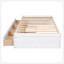 Lit plateforme simple avec rangement et 3 tiroirs-428634591