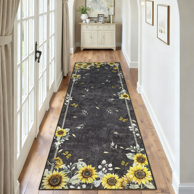 Tapis lavable à la machine Sun Sun, Tapis de couloir 2 pi x 6 pi
