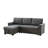 Destiny 84" Dark Gray Linen Reversible Sleeper Sectional Sofa With Storage Chaise-1096021645
