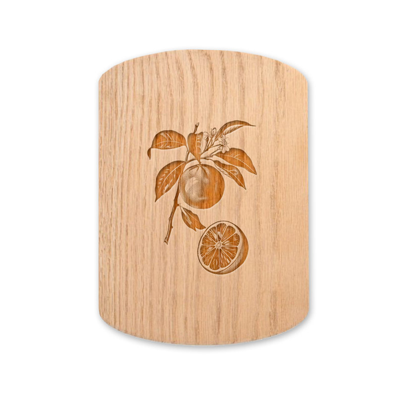 Planche à découper ovale séquoia botanique 11 x 8 Botanical Orange, Bois rouge