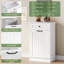 Armoire à poubelle inclinable, panier à linge cannelé 10 gallons avec tiroirs