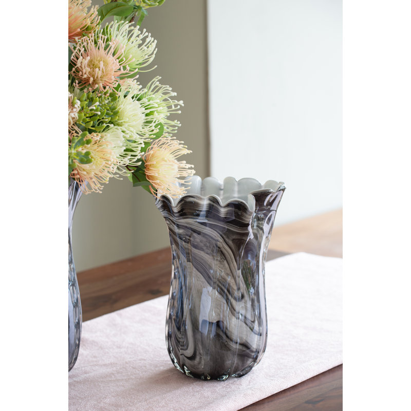 Vase de table Ayeden, H 11 po x l 8,3 po x P 8,3 po