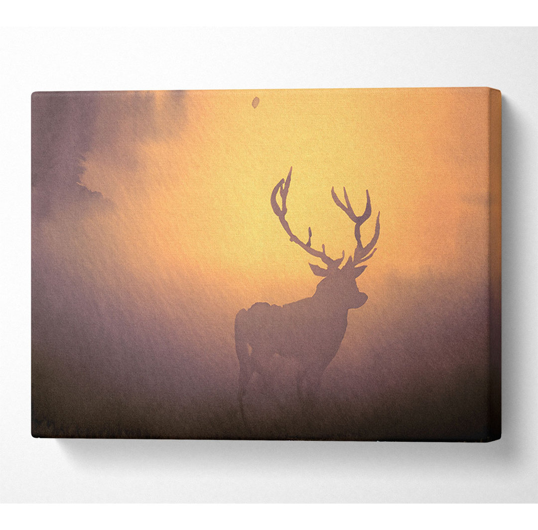 Kunstdruck Sunset Stag