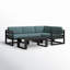 Avion 5 Piece Sectional Set - Black-1426329045-1414265629