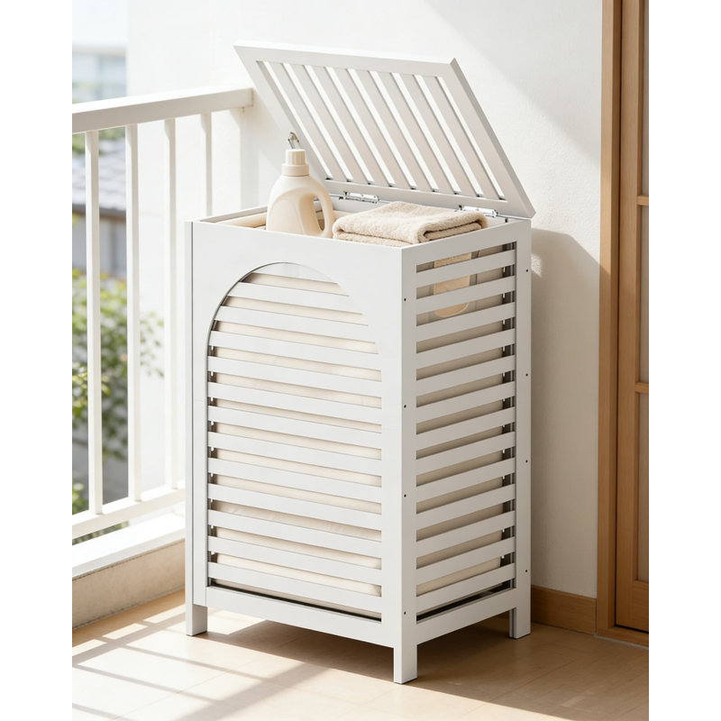 Large Bamboo Laundry Hamper With Lid And Removable Liner, 22.5 Gallon Capacity Clothes Basket With Handles For Home Organization