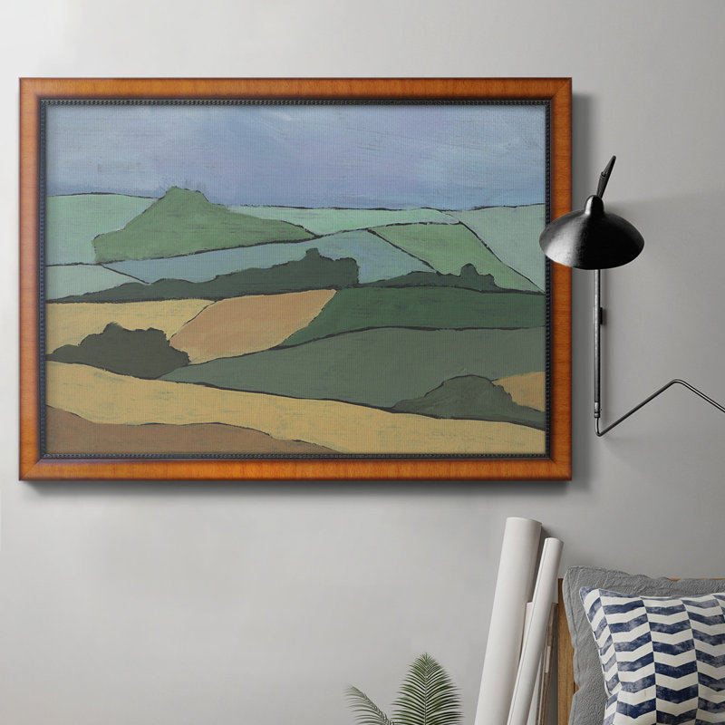 Topographie bloquée I, toile encadrée de qualité supérieure - prête à être accrochée, H 18 po x l 27 po x P 2,5 po
