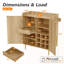 Buffet élégant avec texture rainurée, porte-bouteilles et tiroirs dissimulés-1094367776