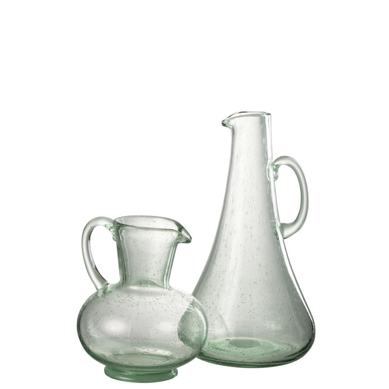 CARAFE GLASS LIGHT GREEN, Green