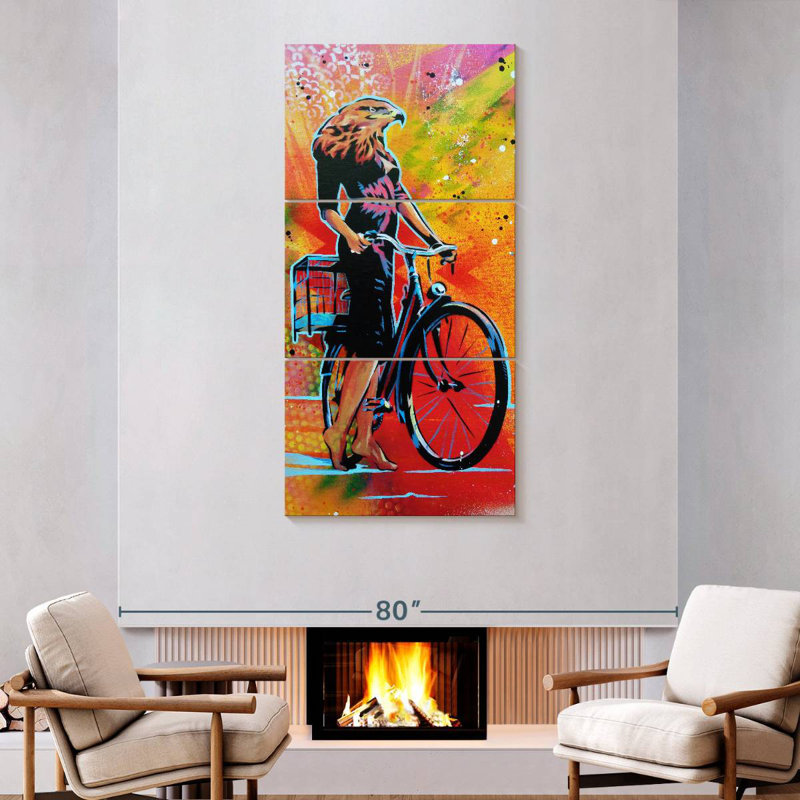 Cycle Roaring, 75" H x 36" W