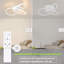 White Three-Flower Flush Mount