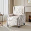 Ameiah 74 cm W Upholstered Wing Back Manual Push Back Recliner with Naihead Trims-536697366