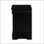 Table de chevet 2 tiroirs Traditional Classic avec finition noire élégante et quincaillerie en nickel brossé, parfaite pour les espaces compacts.-290963658