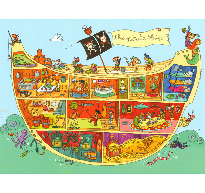 Bateau de pirate, H 18 po x l 24 po