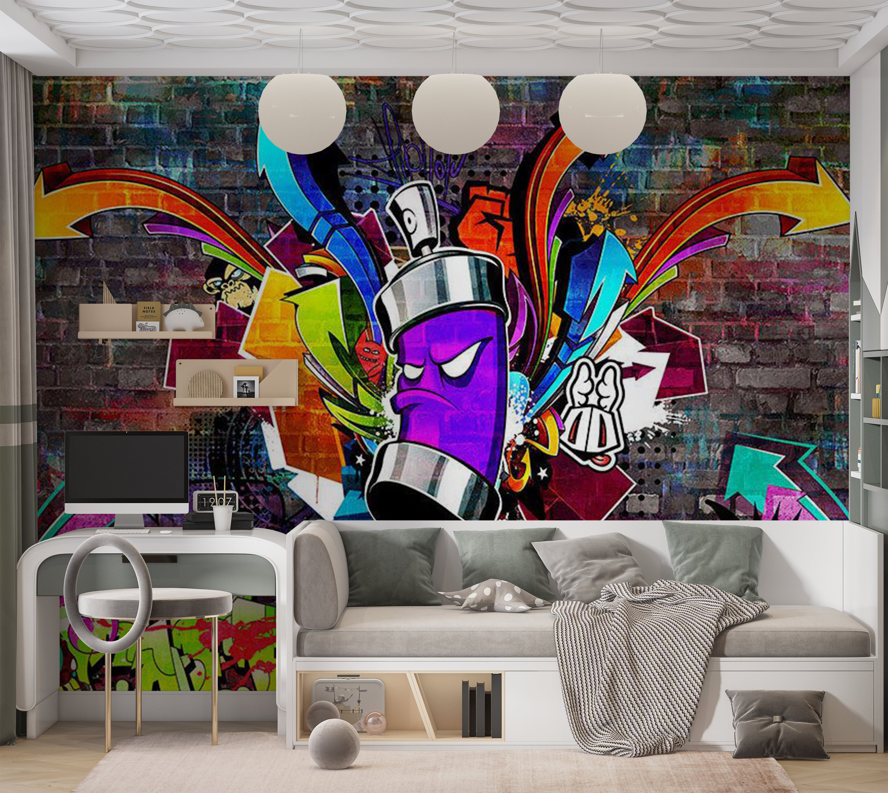 Williston Forge Peel & Stick Street Art Wall Mural - Graffiti Colorful ...