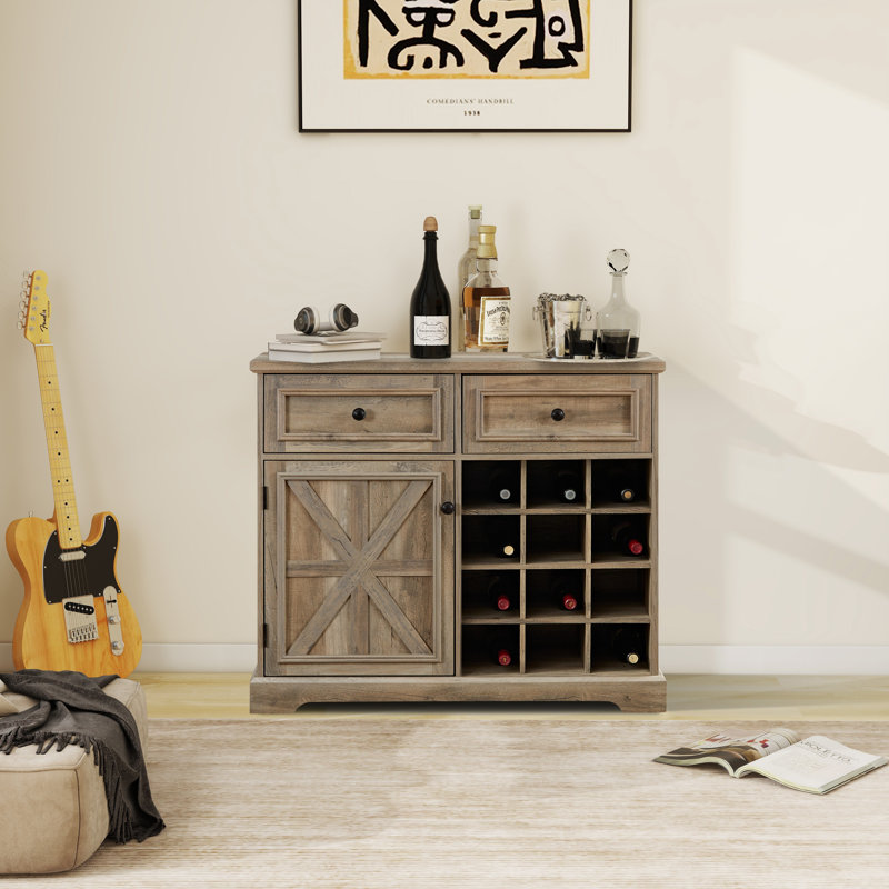 39.4'' Bar Cabinet, Gray