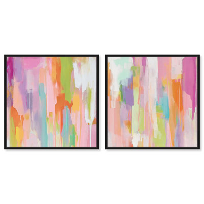 Sanasa Set Canvas Set of 2 Dopamine Decor Art by 