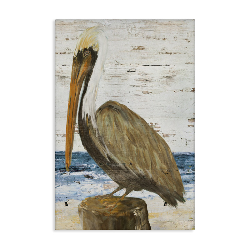 «Rustic Ocean Pelican» par Julie DeRice, H 24 po x l 16 po
