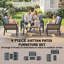 Outsunny 4 Seater Rattan Garden Furniture Set with Table-1125071899