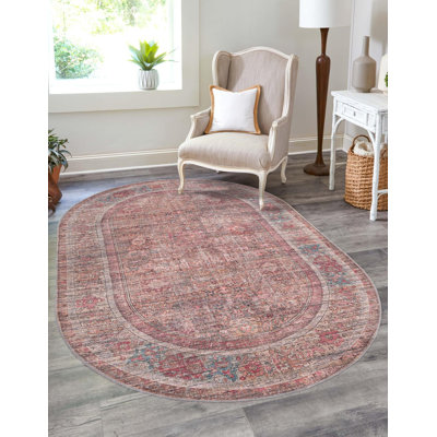 Engen Washable Oriental Indoor Rug