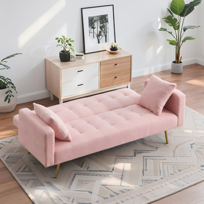 Canapé-lit 71,7 po en molleton beige