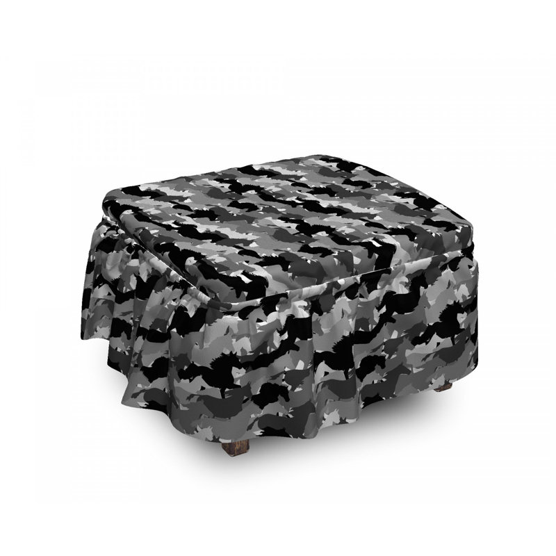 Ensemble de housse pour repose-pieds à coussin de boîte 2 pièces mustang