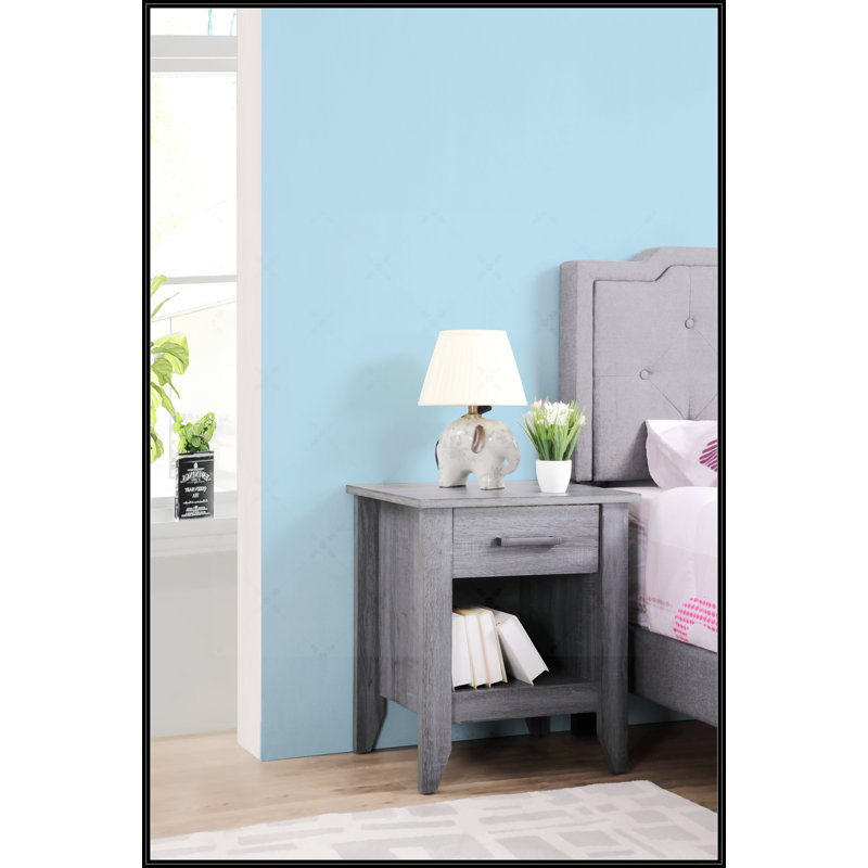 Table de chevet Lennox, Gris