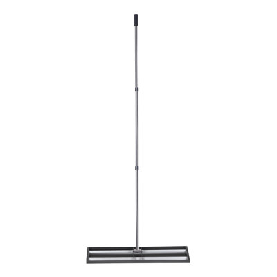 Lawn Leveling Rake 30.04 in Stainless Steel Black Adjustable Handle