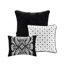 Édredon noir très grand 7 pièces - Drap à motif complexe