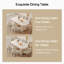 Cream White Oval Dining Table for 4-6 People