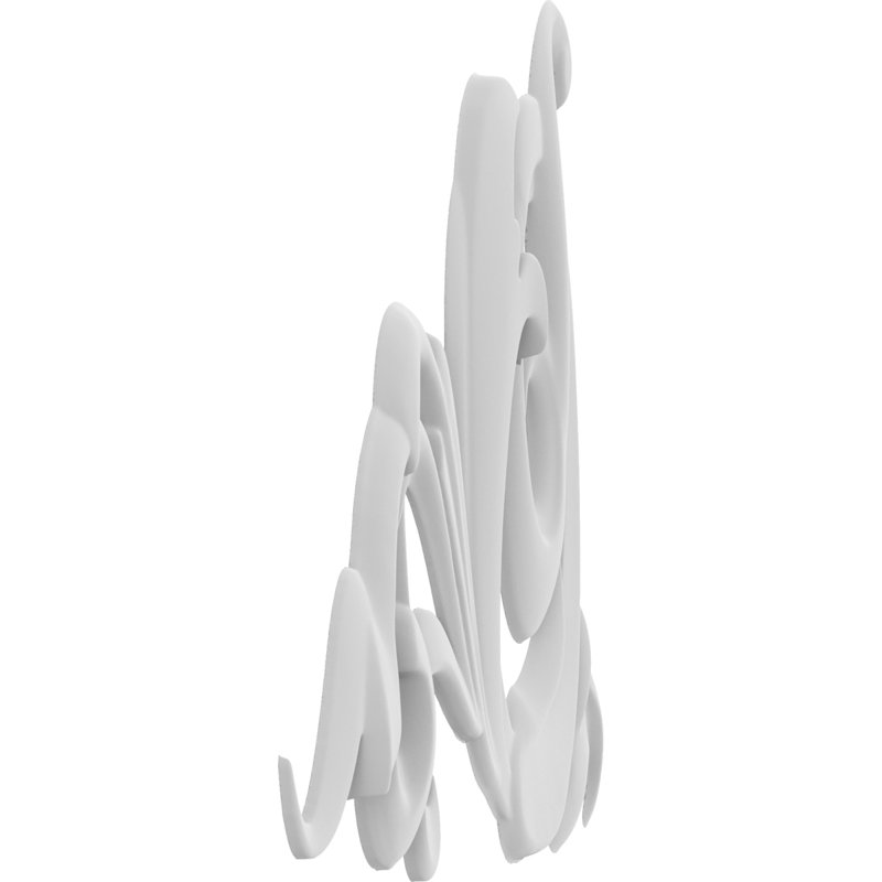Applique Kirby Rosette, H 7 po x l 3,5 po x P 0,63 po, Gauche