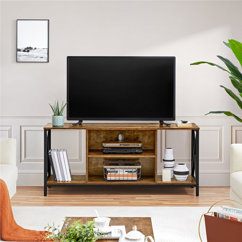 TV Stand for TVs up to 50", Rustic Brown/Black