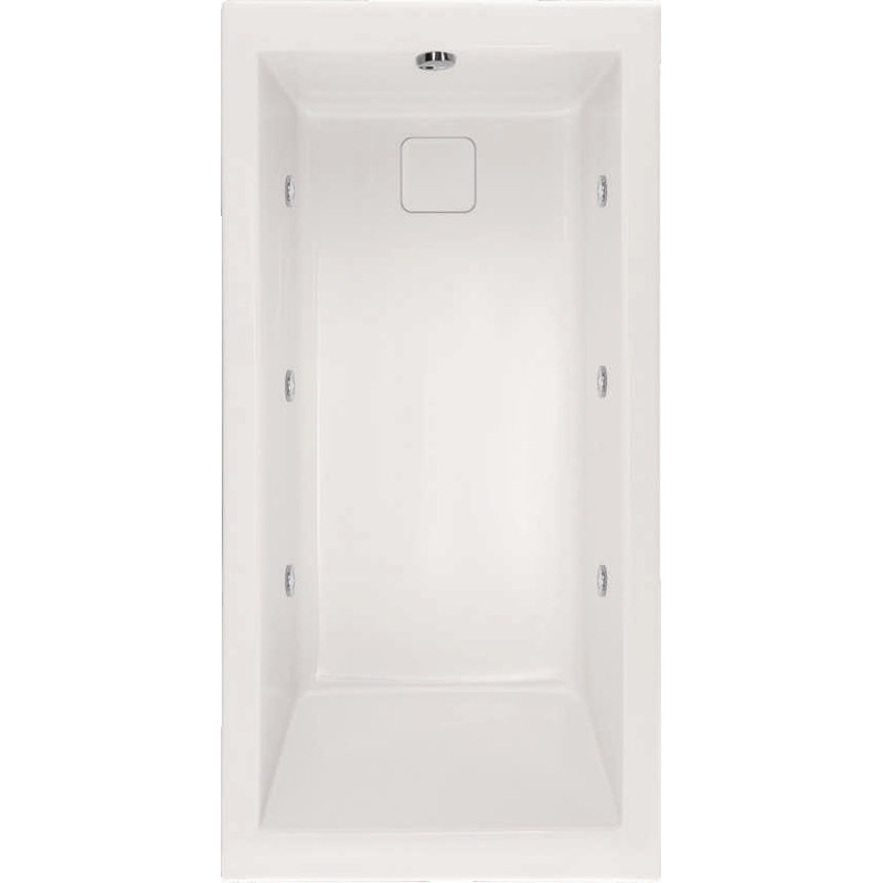 Marlie 59.75'' L Soaking Bathtub, White, White