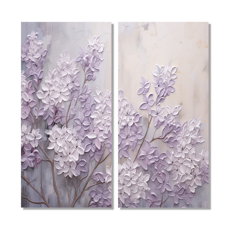 Kalvin - Mauve, reproduction d'art sur toile, H 32 po x l 32 po, Toile tendue, Ne s’applique pas