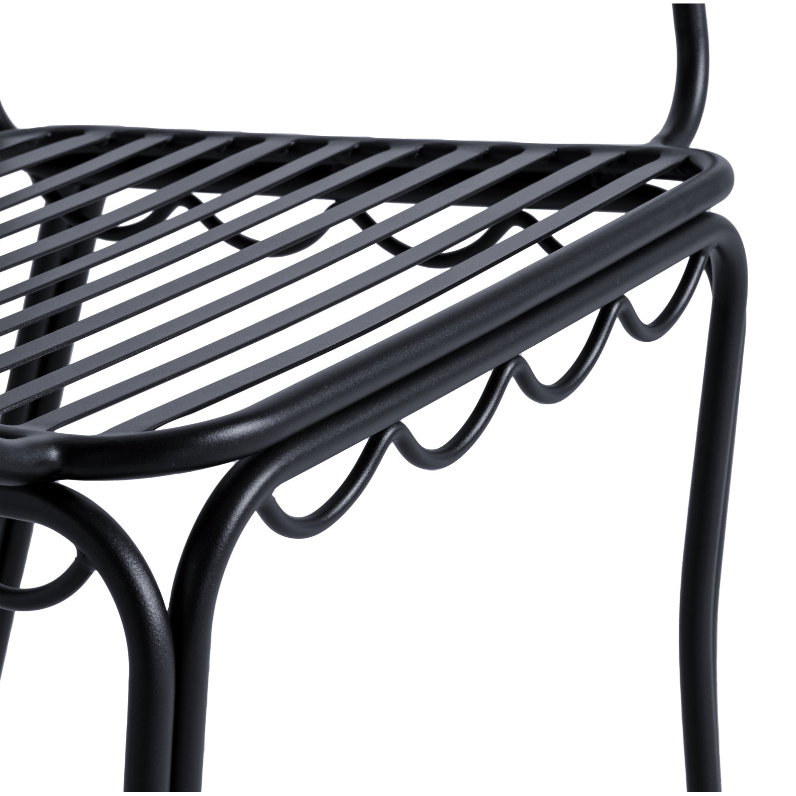 Business and Pleasure Co Stackable Patio Armchair, Vintage Black