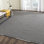 Tapis rayé ivoire / noir en coton tissé à plat Ilona