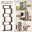 2PCS 6-tier Storage Bookshelf Tall Display Shelf w/ Anti-toppling Kits-1261055720